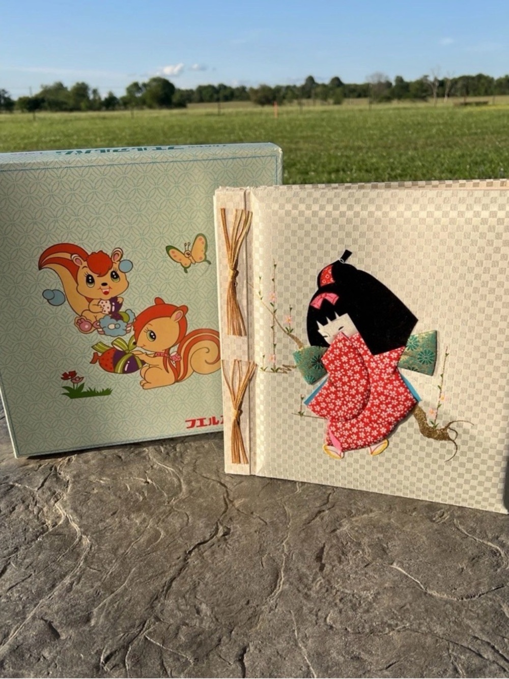 Vintage MCM Oriental Photo Album Baby Book Child Fabric Cover Chinese New - Picture 7 of 16